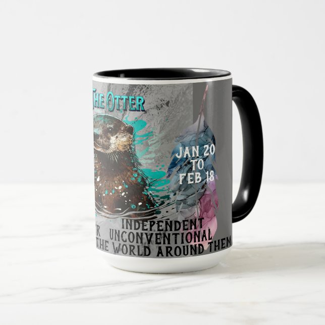 "Spirit Animal" Otter Jan - Feb Coffee Mug (Front Right)