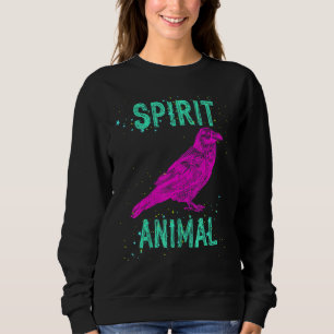 Spirit Animal Raven Lover Pink Animals Comfort Cut Sweatshirt