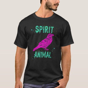 Spirit Animal Raven Lover Pink Animals Comfort Cut T-Shirt