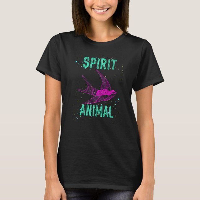 Spirit Animal Swallow Bird Pink Animals Comfort Cu T-Shirt (Front)
