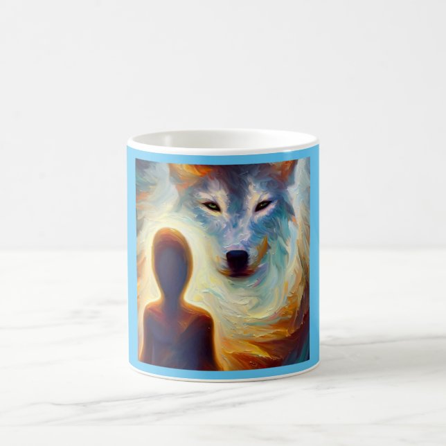 Spirit Animal Wolf 3 Coffee Mug (Center)