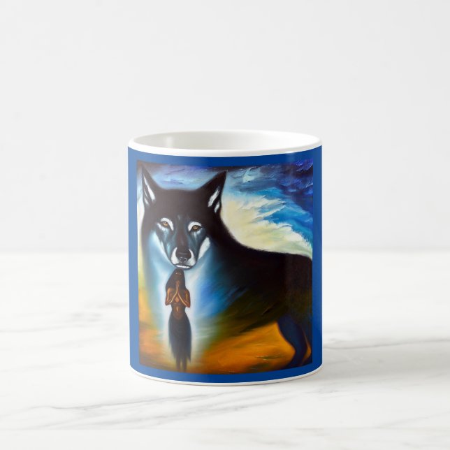 Spirit Animal Wolf 4 Coffee Mug (Center)