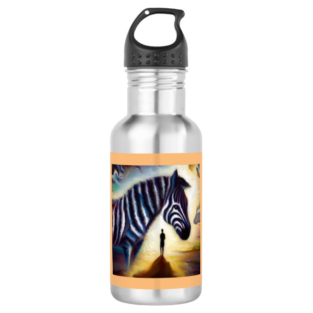 Spirit Animal Zebra 1 532 Ml Water Bottle (Front)