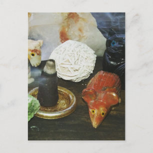 Spirit Animals, Crystals, and Incense Postcard
