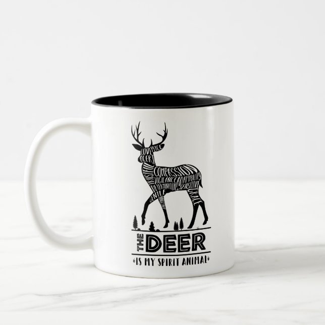 Spirit Animals: The Deer | Two-Tone Coffee Mug (Left)