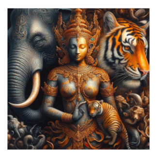 spirit artwork elephant tiger photo print