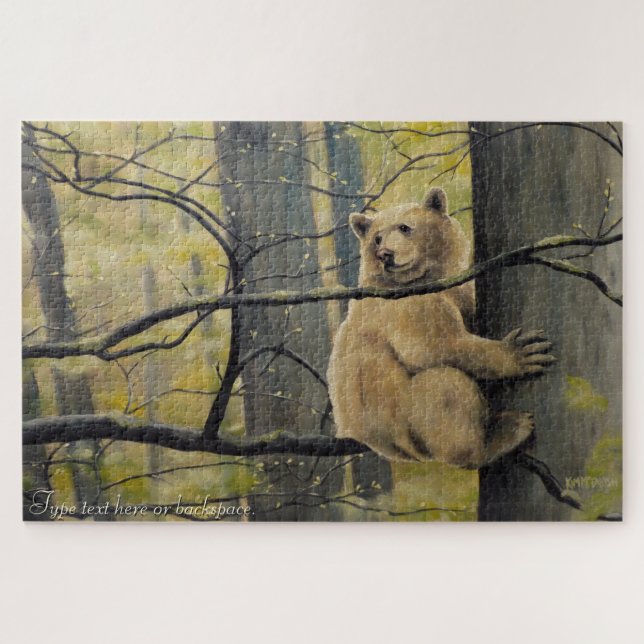 Spirit Bear Puzzle Personalised Kermode Bear Games (Horizontal)