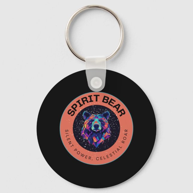 Spirit Bear Tee Sticker  Key Ring (Front)