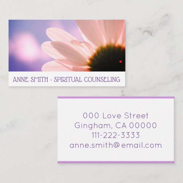 Spirit BLumen Gänseblümchen Consultant Business Card (Front/Back)