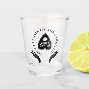 Spirit Board Black & White Halloween Favour Shot Glass