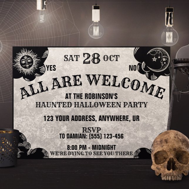 Spirit Board Gothic Spooky Witchy Halloween Party Invitation (Creator Uploaded)