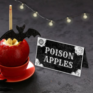 Spirit Board Halloween Gothic Folded Food Label Place Card