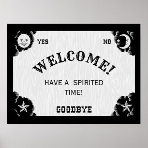 Spirit Board Halloween Welcome Poster