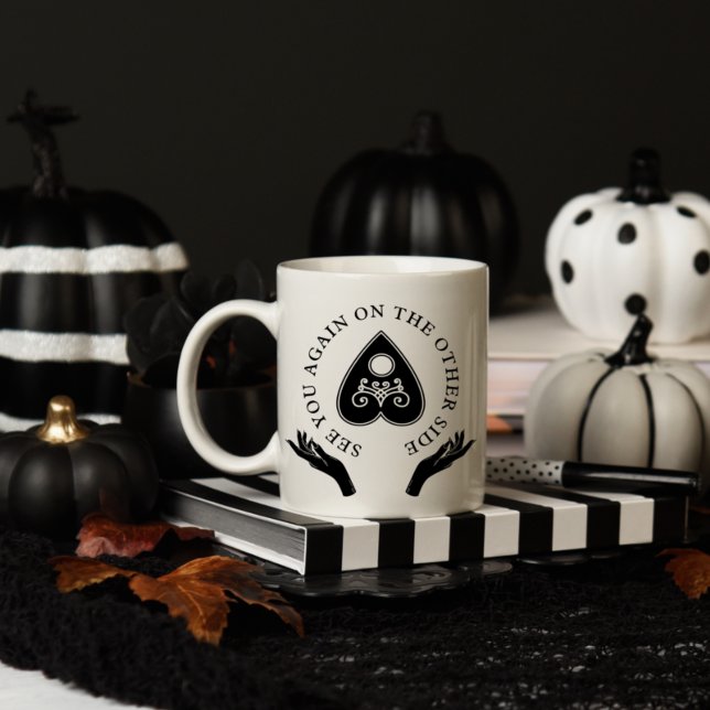 Spirit Board The Other Side Black & White Coffee Mug (Creator Uploaded)