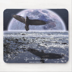SPIRIT DANCING ~ Raven Fantasy Art Mouse Pad