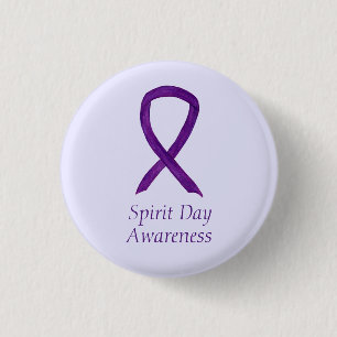 Spirit Day Awareness Ribbon Custom Pin