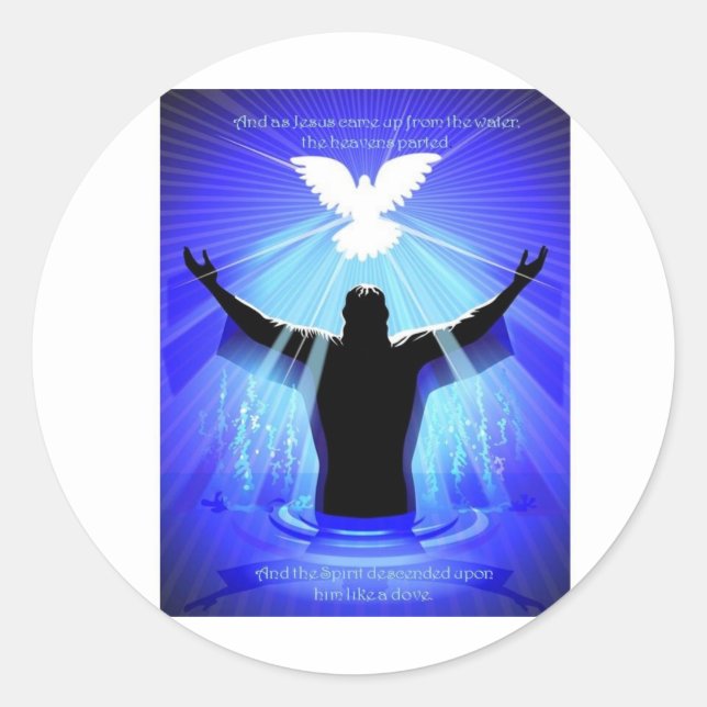 Spirit descending like a dove classic round sticker (Front)