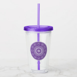 Spirit Dodecahedron Purple Mandala Tumbler