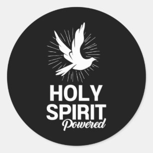 Spirit Dove Powered Christian Gifts For Men And Wo Classic Round Sticker
