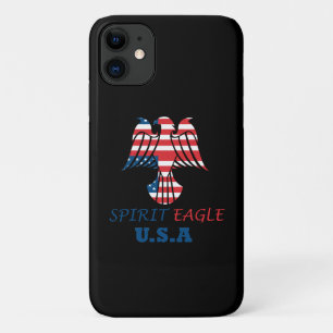 Spirit eagle USA flag iPhone 11 Case