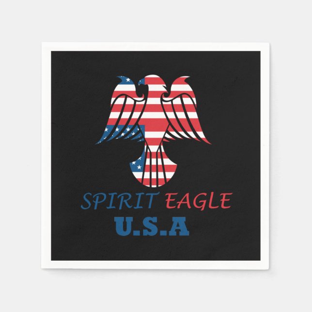 Spirit eagle USA flag Napkin (Front)