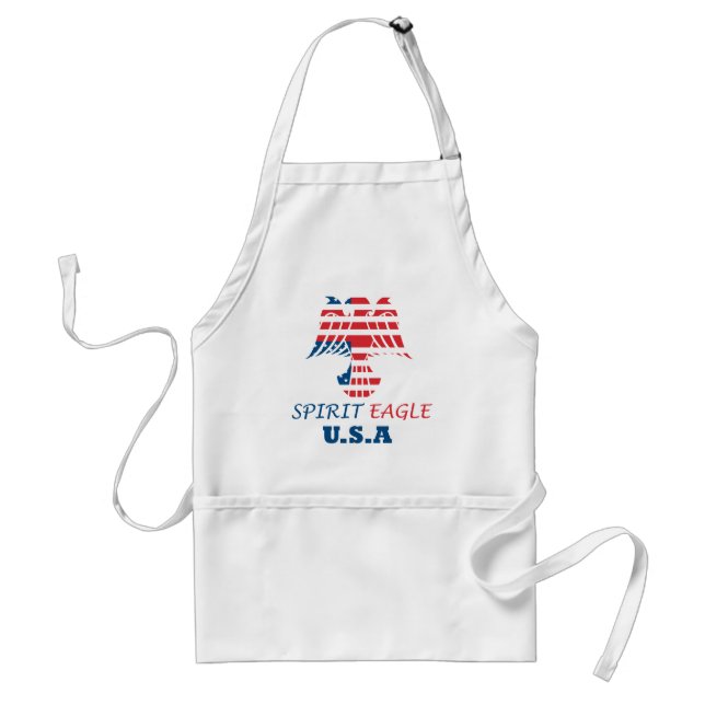 Spirit eagle USA flag Standard Apron (Front)