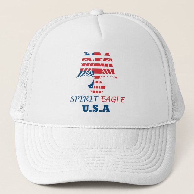 Spirit eagle USA flag Trucker Hat (Front)