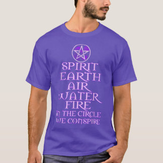 Spirit Earth Air Water Fire WiccanWitch  T-Shirt