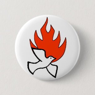 spirit & fire 6 cm round badge