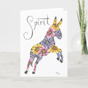 Spirit Floral Jumping Mule by Sherry Jarvis Thank You Card