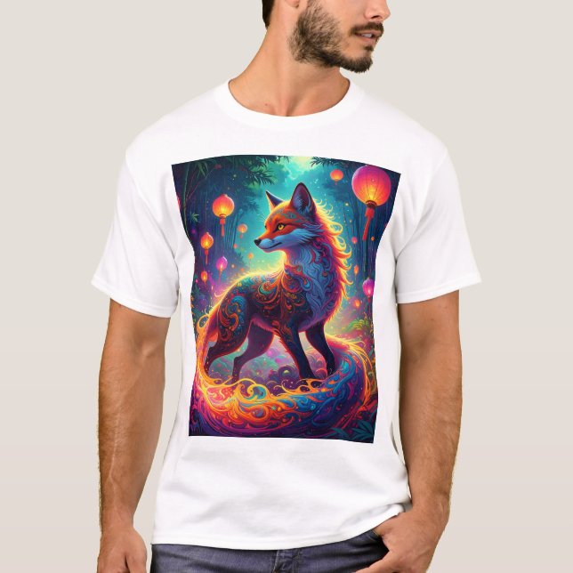 Spirit Fox of the Lantern Grove T-Shirt (Front)