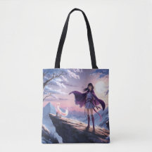 Spirit Fox Twilight | Anime Fantasy Tote Bag