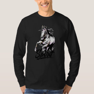 Spirit Graphic Horse Lover Equestrian Rider Horses T-Shirt