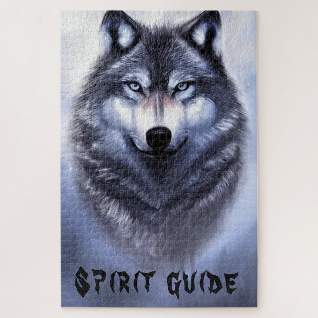 Spirit guide wolf jigsaw puzzle (Vertical)