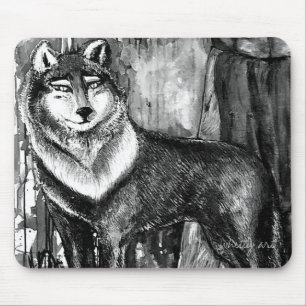 Spirit Guide Wolf Mousepad