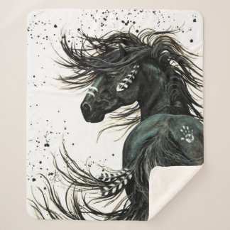 Spirit Horse by Bihrle Sherpa Blanket