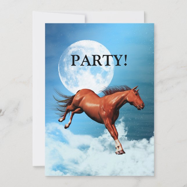Spirit horse party invitation (Front)