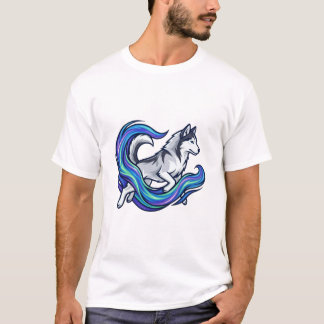 Spirit Husky Electric Blue Aura Graphic T-Shirt