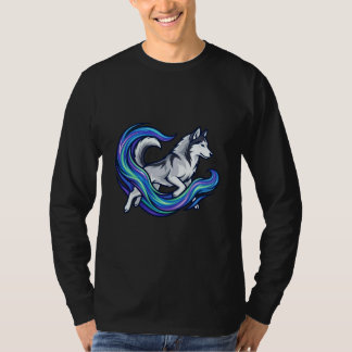 Spirit Husky Electric Blue Aura Graphic T-Shirt