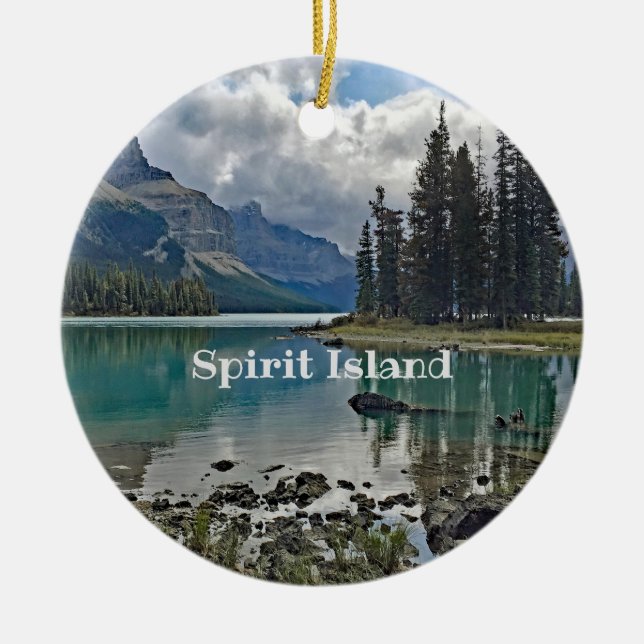Spirit Island Jasper National Park Ornament (Front)