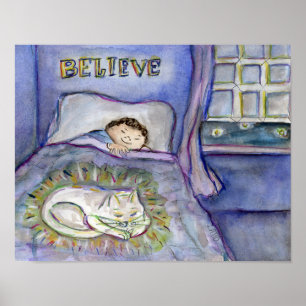 Spirit Kitty Cat Condolence Art Poster Print