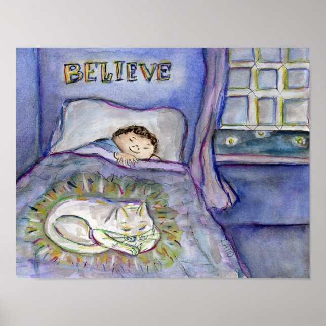 Spirit Kitty Cat Condolence Art Poster Print (Front)