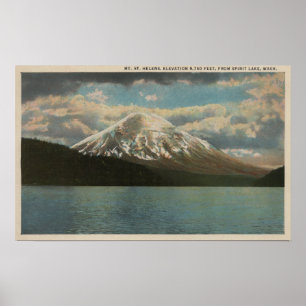 Spirit Lake, WA - View of Mt. St. Helens Poster