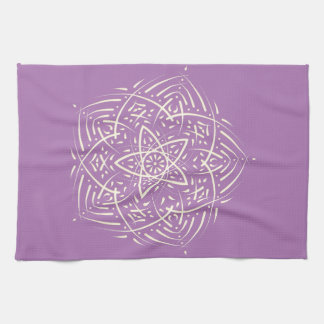 Spirit Mandala Elfenbein Lavendel Tea Towel
