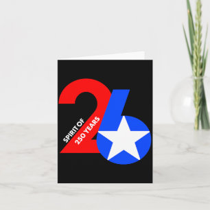 Spirit Of 26 America 2026 250 Years July 4 1776 Card