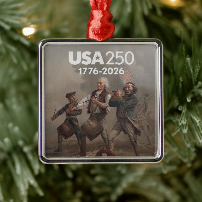 Spirit of 76 - America's 250th Birthday Metal Ornament (Tree)