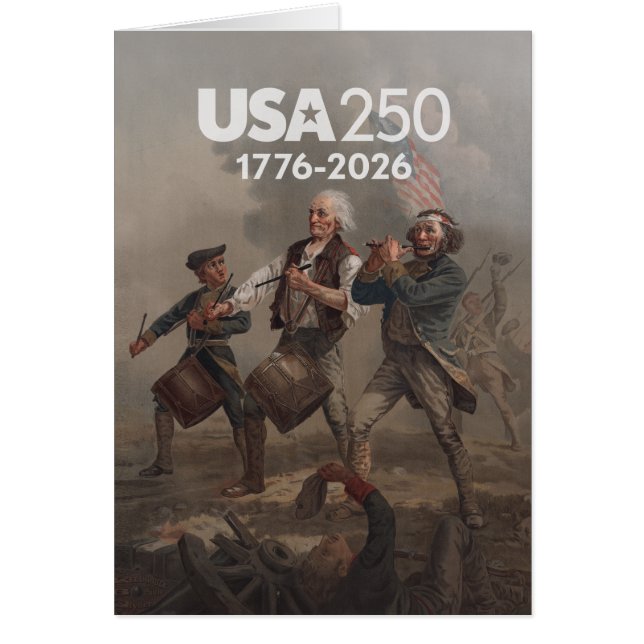 Spirit of 76 - America's 250th Greeting Card (Front)
