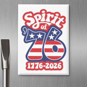 Spirit of 76 - Groovy USA 250 - 1776-2026 Magnet