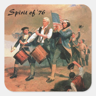 Spirit of '76 square sticker