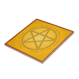 Spirit of Air Pentacle Altar Ceramic Tile